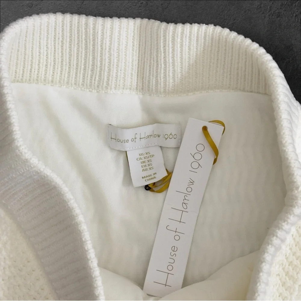 House Of Harlow 1960 Sweater Knit‎ Mini Skirt Size XS Ivory White NWT